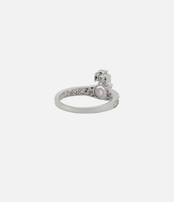 Vivienne Westwood Ismene Ring in PLATINUM/WHITE,PINK CZ